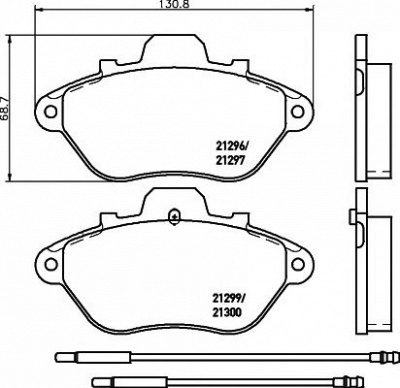 HELLA PAGID 8db355019001 -  Комплект тормозных колодок, дисковый тормоз